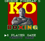 George Foreman's KO Boxing screenshot 3 for Sega Game Gear